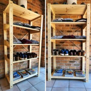 1 Bay Angled Shelving Unit DIY Kit - Image 1