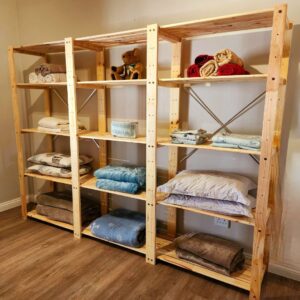 3 Bay Linen Shelving Unit DIY Kit - Image 1