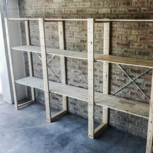 3 Bay Shelving Unit DIY Kit With Bases - Image 2