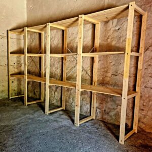 4 Bay Shelving Unit DIY Kit With Bases - Image 2